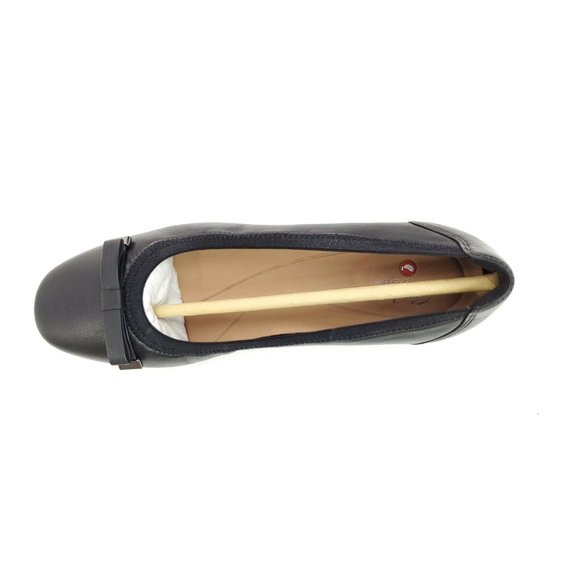 Clarks Women's Un Darcey Black Ballet Flat Size 7.5 M with Bow - Picture 5 of 8